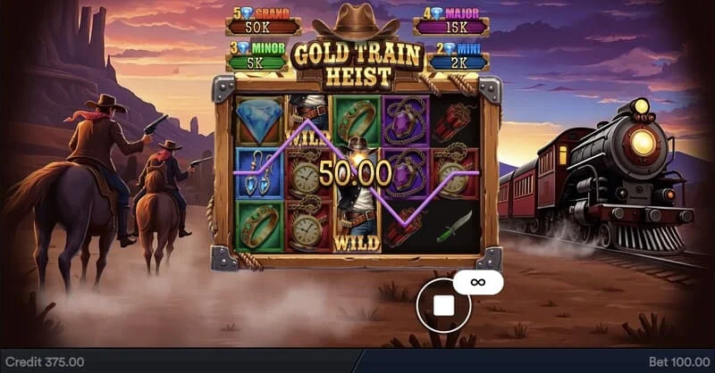Gold Train Heist – kifizetési táblázat és érmeértékek