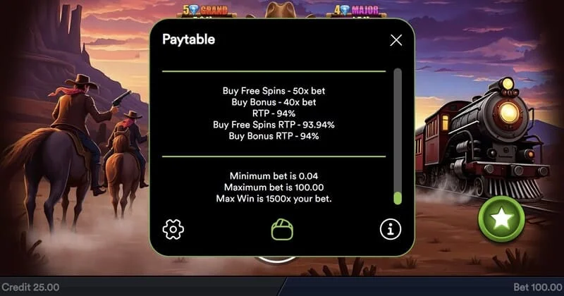 Gold Train Heist – a Hold and Win kör végső kifizetése